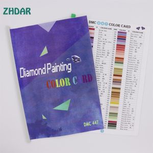 Bricolage main 5D diamant peinture outil gamme 447 DMC diamant couleur carte strass couleur carte d'identité impression HD 201112