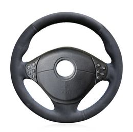 Housse de volant de voiture en cuir cousu à la main, pour BMW série M Sport E36 E39 19962000 Z3 E36 E37 E38 19982002, 15 pouces, 38cm, bricolage