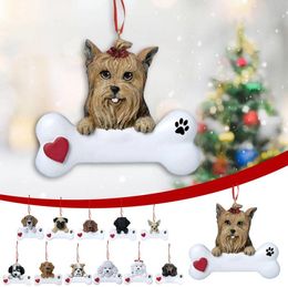 DIY Handgeschreven naam Zegeningen Dogreeks Pet Dog Resin Hanger Kerstboom Hangers Hangende Ornament Festival Xmas Decor7129918