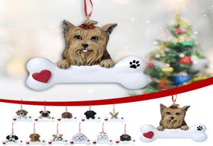 Diy Handgeschreven Naam Zegeningen Hond Serie Hond Hars Hanger Kerstboom Hangers Hangende Ornament Festival Kerst Decor6337562