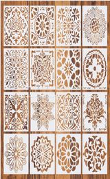 DIY Home Decoratief Vintage Patroon Hol Schilderen Sjabloon Linialen Craft Gelaagdheid stencils Sjablonen Muur Meubelschilderen Deco4284640