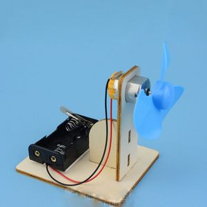 DIY Homemade Electric Fan Experiment Model Kinderwetenschap Technologie Kleine productiematerialen Kinderen Speelgoed