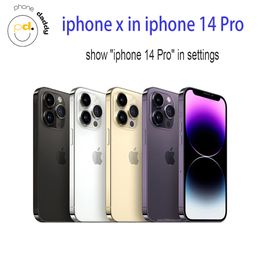 DIY iPhone Original Déverrouillé iPhone X Covert sur iPhone 14 Pro téléphone portable avec 14 PRO CAMERIE APPAME 3G RAM 64 Go 256 Go Rom Mobilephone