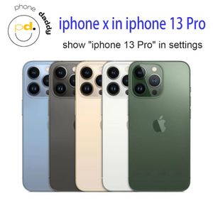 DIY iPhone originele ontgrendelde iPhone X Covert to iPhone 13 Pro mobiele telefoon met 13 Pro Camera -uiterlijk 3G RAM 64 GB 256 GB ROM MOBILEPHONE