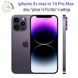 DIY iPhone originele ontgrendelde iPhone XS Max Covert to iPhone 14 Pro Max mobiele telefoon met 14 pm camera uiterlijk 4 GB RAM 64 GB 256 GB ROM Mobilephone