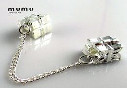 Hallazgos de joyas de bricolaje Cadenas de seguridad de encanto plateado de mariposa Invierno Beads sueltos para estilo europeo Big Hole Charms Bracel8365335