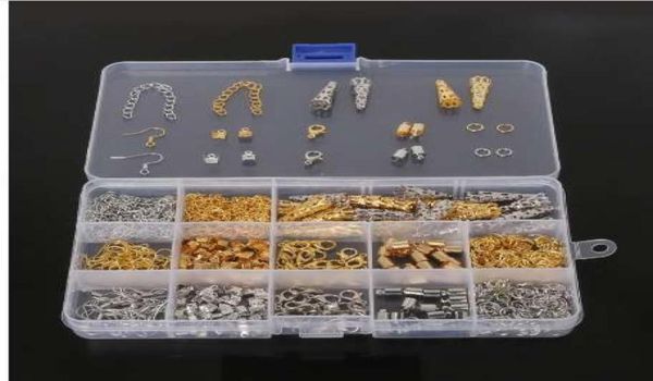 Kit de résultats de bijoux à faire soi-même, capuchons de perles, crochet de boucle d'oreille, fermoir à homard, anneaux de saut, perles à sertir, chaîne d'extension pour la fabrication de bijoux 7055586