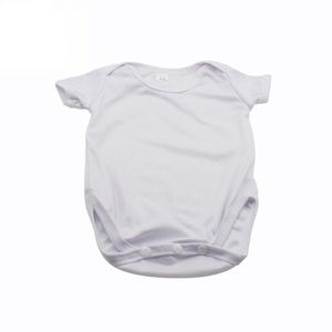 Bricolage enfants maison vêtements Sublimation blanc blanc à manches courtes bébé ramper vêtements transfert thermique Polyester bébé Onesie B6
