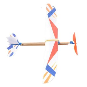 Diy Kids Toys Rubber Band Powered Aircraft Model Kits voor kinderen Foam Plastic Assembly Planes Science Toy Gifts 240514