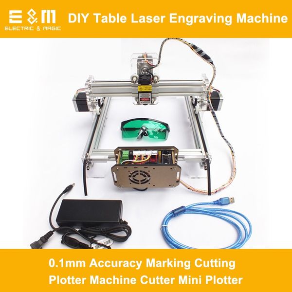 Freeshipping Kit de bricolaje Mesa Máquina de grabado láser AC110V - 240V 0.1mm Precisión Marcado Plotter de corte Máquina cortadora Mini Plotter