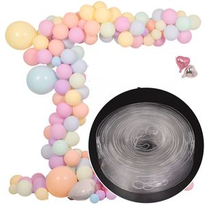 Kit de arco de globo, tira de guirnalda de decoración DIY, cadena de globo de plástico, herramienta de perilla de corbata de globo de 5M, suministros de decoración de boda para fiesta de cumpleaños