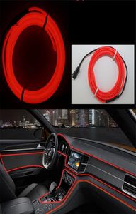 Bricolage LED décoration néon 12 V 5 mètres intérieur de voiture LED Flexible EL câble froid ligne de Tube Dashboard5164645