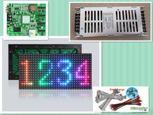 free shipping DIY LED display 18 pcs P8 outdoor SMD Full Color Led Module (320*160mm)+asynchronous led controller+power supply