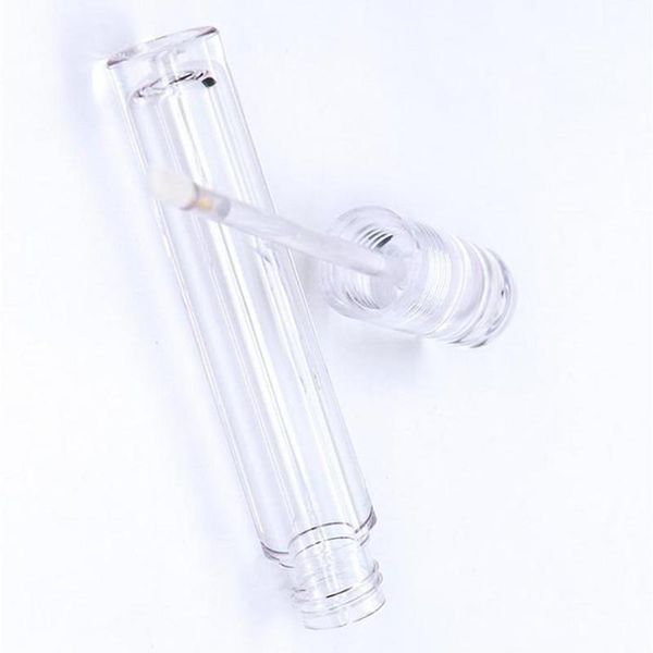DIY tubos de brillo de labios botella vacía 7,8 ML tubo de brillo de labios botellas de embalaje transparentes redondas con varita vacía transparente al por mayor