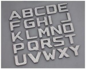 DIY lujo cristal diamante Metal números letras 3D pegatinas de decoración para coche accesorios Forbmw Vw Golf 4 5 685997593682822