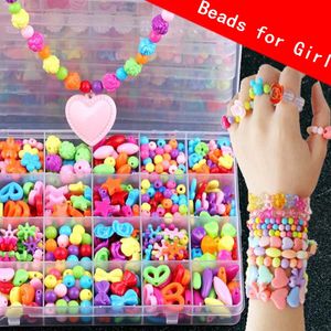 Kit de fabrication de perles de bricolage, jouet pour enfants, ensemble de bracelets, jouets pour filles de 5, 6, 7, 8 ans, bijoux, artisanat, collier intellectuel 240129