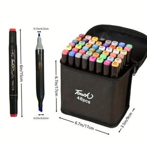 Marker bricolage aquarelle stylo à double pointe à double pointe à double pointe et pointe fine bricolage étanche non toxique
