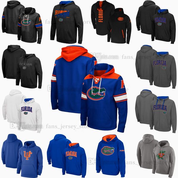 DIY Men's Colosseum Heather Grey Florida Gators Tim Tebow Aaron Hernandez Arch Logo 3.0 Pull à capuche personnaliser n'importe quel nom ou numéro Noir Blanc Team Hoodies