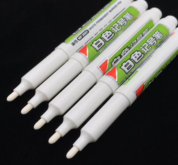 Stylos marqueurs de peinture permanents imperméables en métal, Sharpie blanc 6mm, fournitures pour étudiants, marqueur artisanal, Oily8247838, bricolage