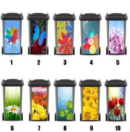 DIY Modern adhesivo extraíbles de las calcomanías impermeables basura de basura de basura puede cubrir la pegatina de 120 litros 240 litros 2011062725631