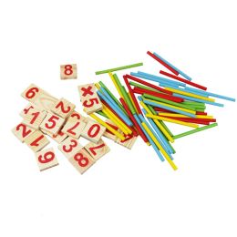 Diy Montessori Toys Math Number houten blokken tellen sticks vroeg leren educatieve games speelgoed geschenken voor kinderen kinderen