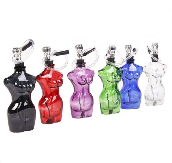 DIY NUEVA MUJER CUERPO CUERPO TUBO DE FUMO TUBO FUMANDO SHISHA HOPHAH Dual Circulación de agua Tubo de agua Filtro de cigarrillo Bongs1900796