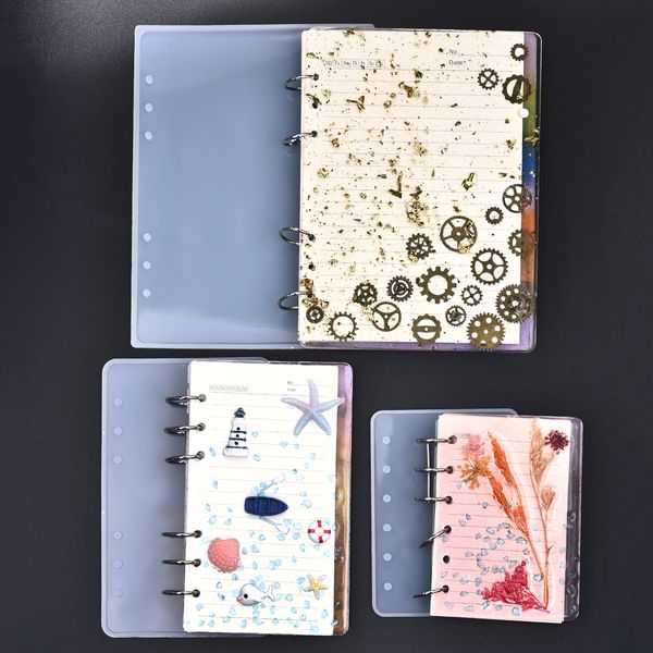 Diy Notebook Cover Moule de résine Crystal UV UV Epoxy Moules de silicone Transparent Book Creative Gift Resin Casting Moules Resin Craft