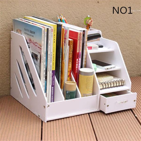 DIY Bureau Fournitures Scolaires Accessoires De Bureau Papeterie Organisateur Fichier Plateau Magazine maquillage crayon Organisateur stylo Note Holder284d