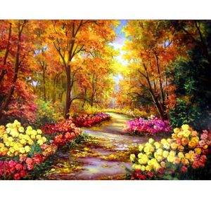 DIY olieverfschilderij van nummers landschap thema 5040CM2016 inch op canvas voor huisdecoratie kits voor volwassenen Unframed8171167