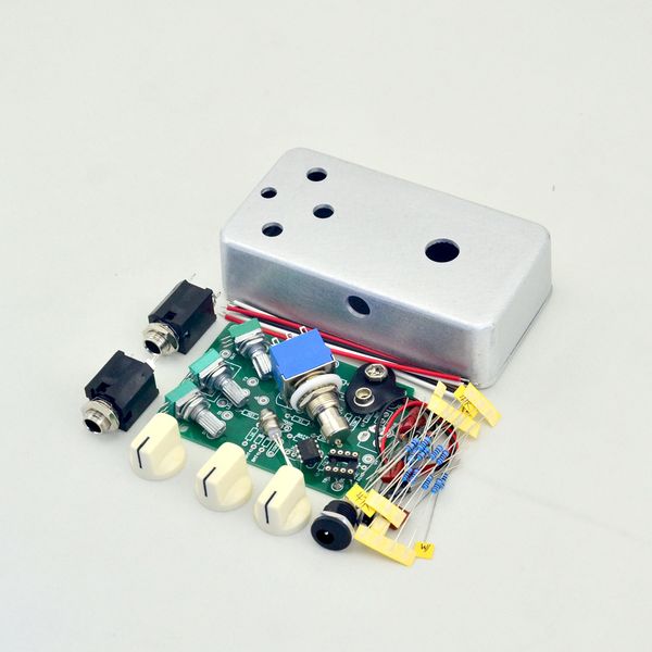 KIT de Pedal de efecto de guitarra Overdrive DIY True Bypass con caja 1590B para pedales de guitarra eléctrica OD2 Kits