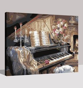 Картина по номерам «сделай сам», набор фортепиано, акриловая настенная картина, цифры, холст, картины для украшения дома, Arts9511995