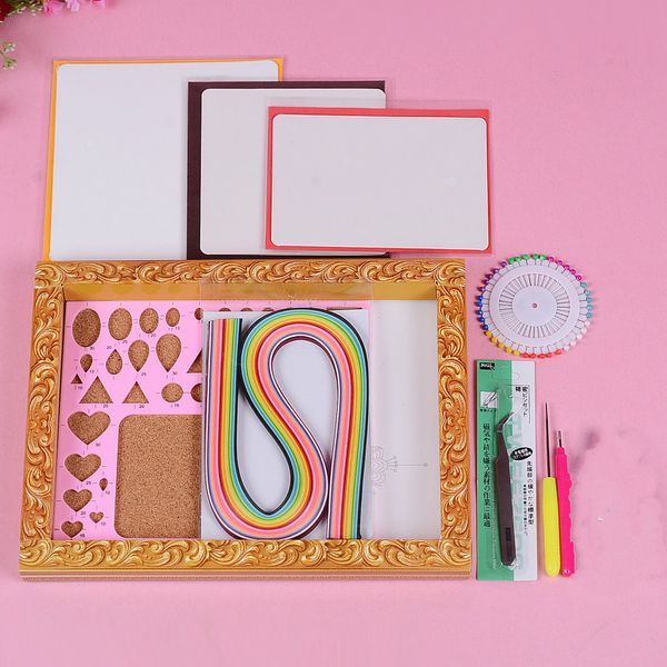 Ensemble de matériel de quilling en papier pour bricolage, cartes artisanales faites à la main, ensemble de quilling en papier coloré, outils de quilling, paquet de matériel de dessin