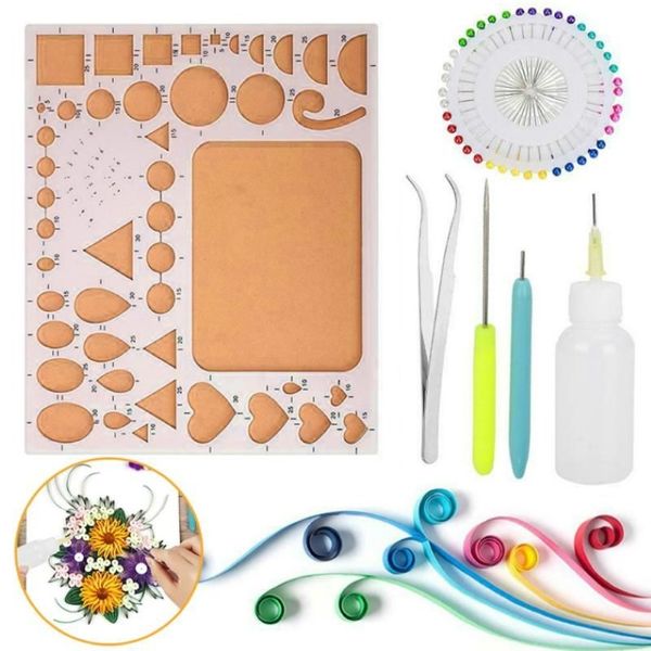 Kit d'outils de Quilling en papier pour bricolage, modèle, planche de moule, aiguilles, pincettes, artisanat fait maison, outil de décoration, autres Arts, And259c