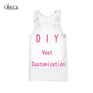 DIY Personnalisé Conception Bodybuilding Débardeur Usine De Mode Complètement Personnalisé Image Anime 3D Imprimer Unisexe Gilet Personnaliser 220706