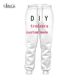 DIY Personnalisé Conception Cargo Pantalon Hommes Femmes Personnalisé Pantalon Imprimé Pantalon Hipster Personnaliser Streetwear pantalones 220706