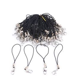 DIY Téléphone Corde 302 Homard Fermoir Noir Corde Suspendue 7 CM Bijoux Résultats Composants 100 Pcs/Lot