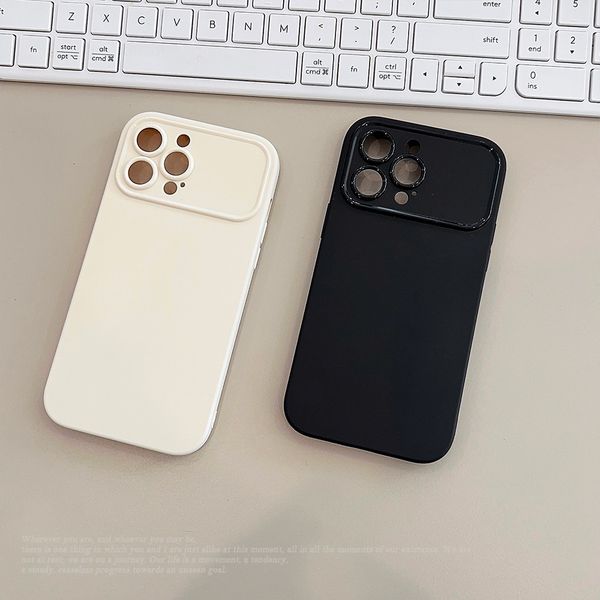 Coque de protection arrière en PC souple pour iPhone, compatible modèles 15, 14, 11, 13, 12, 11 Pro Max, noir et blanc, prix d'usine