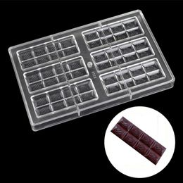 Moule à barres de chocolat en Polycarbonate, bricolage, décoration de gâteau, pâtisserie, plat de cuisson, outils de confiserie, bonbons au chocolat, Mold2941