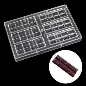 Moule à barres de chocolat en Polycarbonate, bricolage, décoration de gâteau, pâtisserie, plat de cuisson, outils de confiserie, bonbons au chocolat, Mold283P