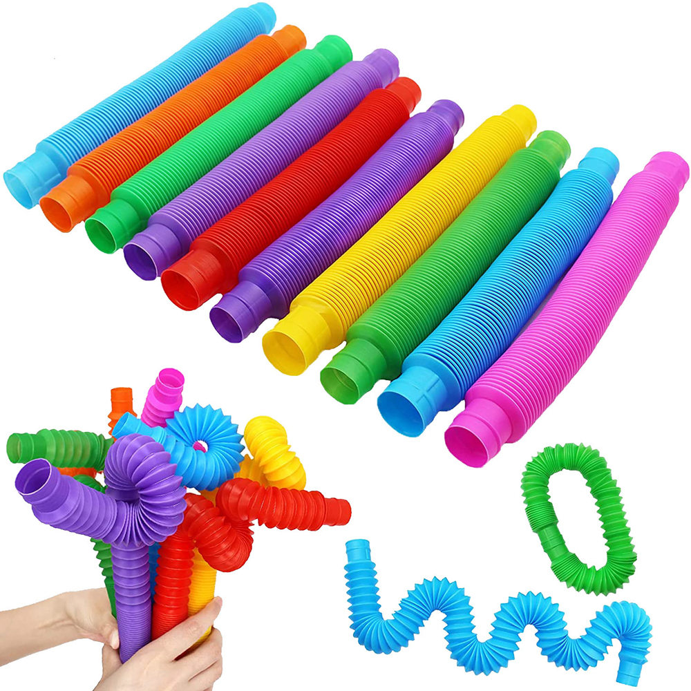 Tubos de brinquedos de brinquedo de tubo pop DIY Tubos esticados Tubos telescópicos Alívio estresse Poptube Sensorial Toy Toyspression Toys Ansiedade Guardião