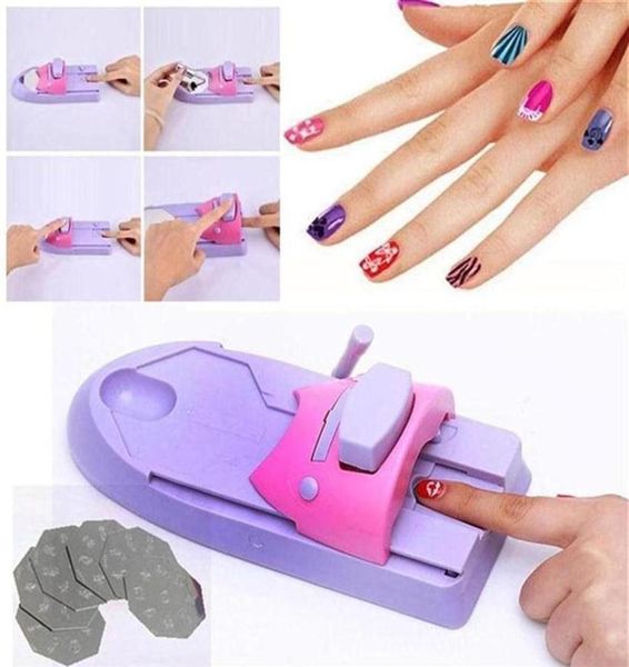 Impresora de uñas portátil DIY, herramienta de estampado artístico, decoración de esmalte de uñas, máquina impresora, estampador de uñas Set258W271m8447832