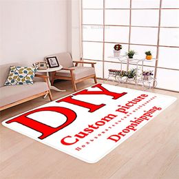 DIY Gedrukte Aangepaste foto's Tapijten Antislip Kinder slaapkamer Play Crawl Vloer Mat Kid Gamer Big Tapsel voor kamer Drop 220616