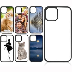 Étuis de sublimation vierges d'impression de bricolage avec inserts en aluminium collants étui en TPU antichoc pour iPhone 13 12 11 Pro MAX 8 Samsung S10 Plus S20 FE S21 S22 Ultra