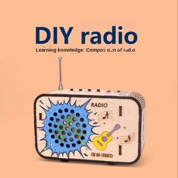 Modelo de Radio DIY, invención de ciencia y tecnología, materiales de montaje hechos a mano, juguetes hechos a mano, juguete de física 240102