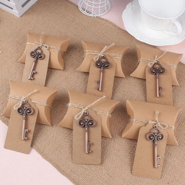 Bricolage rustique faveurs de mariage papier sac à bonbons ouvre-bouteille porte-clés étiquette cadeaux pour invités Souvenirs de mariage décoration de fête