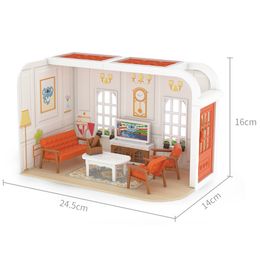Diy Scene Miniature Meubles Koala House 1/12 Sunshine Cabin Kitchen Supermarket Bedroom Model Pretend Play Girl Birthday