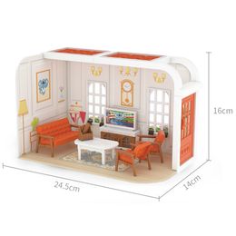 DIY Scene Miniatuurmeubels Koala House 1/12 Sunshine Cabin Kitchen Supermarkt Slaapkamer Model Pretend Play Girl Birthday Gift