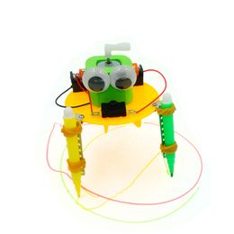 DIY Science Experiment Technologie Kleine productie en uitvinding van educatief speelgoed Creatieve handmatige montage Graffiti Robot