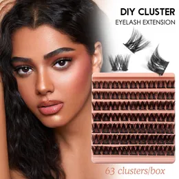 DIY Zelf Entende valse wimpergransplanterende gesegmenteerde wimpersextensie enkele clusters dikke valse wimpers make -up voor vrouwen