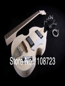 DIY Semi Hollow Body Violin Electric Bass Guitar Kit01237562719